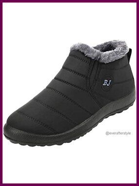 Waterproof Oxford Ankle Snow Boots Anti-Skid Winter Shoes